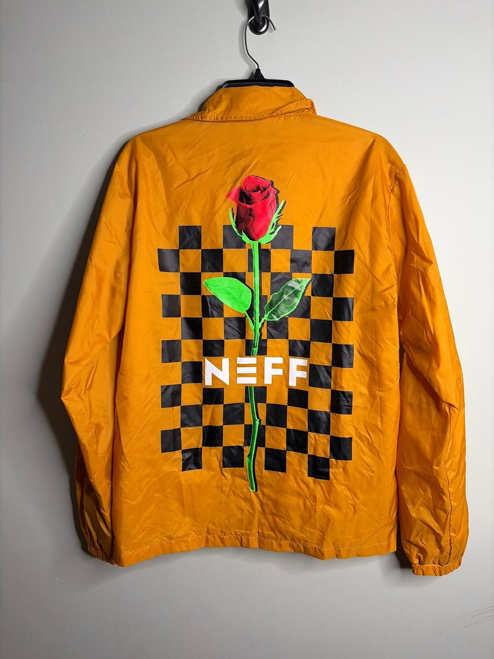 Neff Gold Rose Skateboard Windbreaker Jacket Small